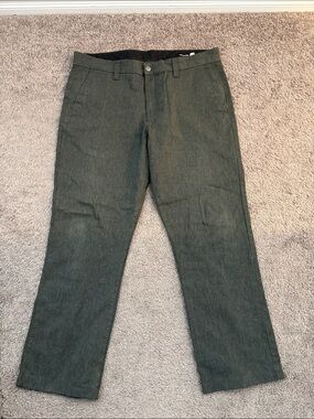 Volcom Men's Olive Straight-Leg Pants